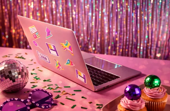 notebook-sobre-confetes-e-artigos-de-pos-carnaval-no-ecommerce