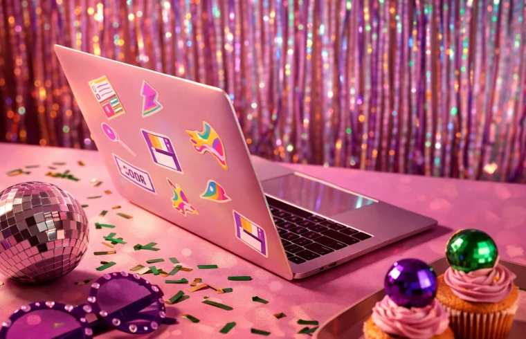 notebook-sobre-confetes-e-artigos-de-pos-carnaval-no-ecommerce